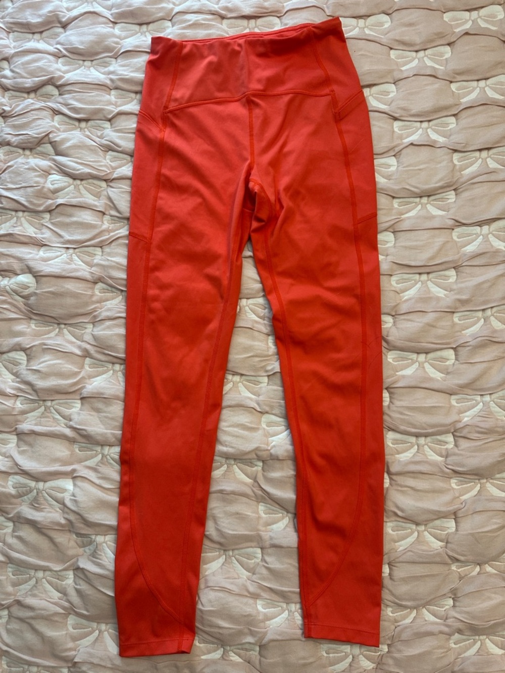 Zella Orange High-Rise Performance Leggings